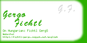 gergo fichtl business card